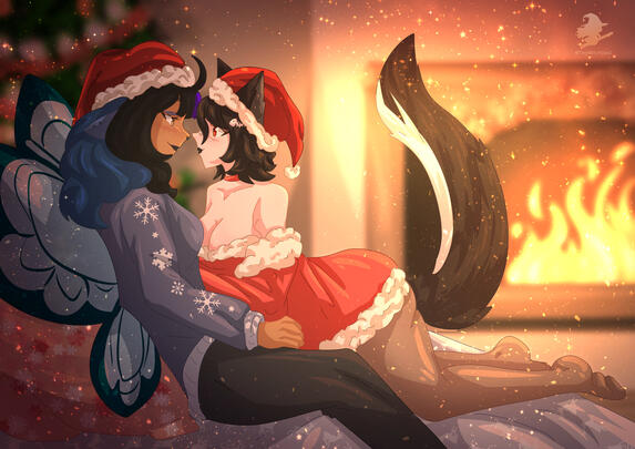 Beside the Fireplace YCH by Tiny_Witch